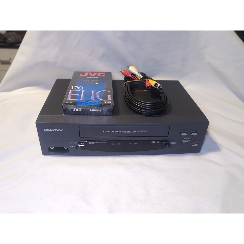 Daewoo DV-T5DN VHS VCR 4 Head Video Cassette Recorder Tested WORKS  NO Remote